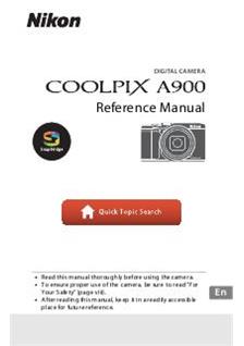 Nikon Coolpix A900 manual. Camera Instructions.